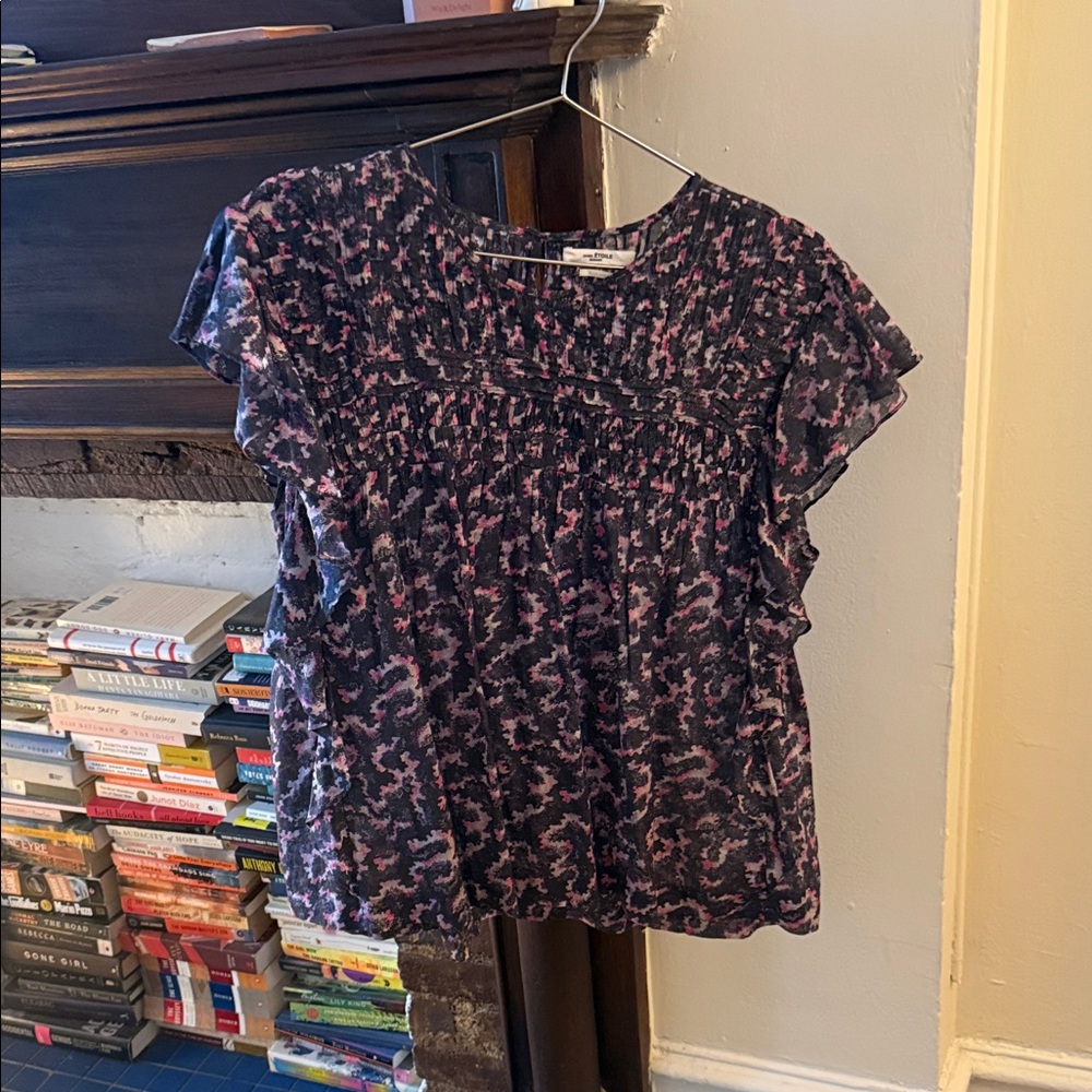 Isabel Etoile Marant Ilayona Ruffle Sleeve Blouse